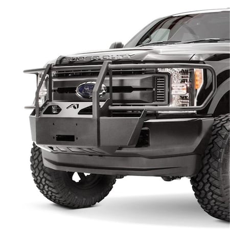 Newalthlete 2017 Ford Super Duty Full Grill Guard Winch Mount, Matte Black NE1825058